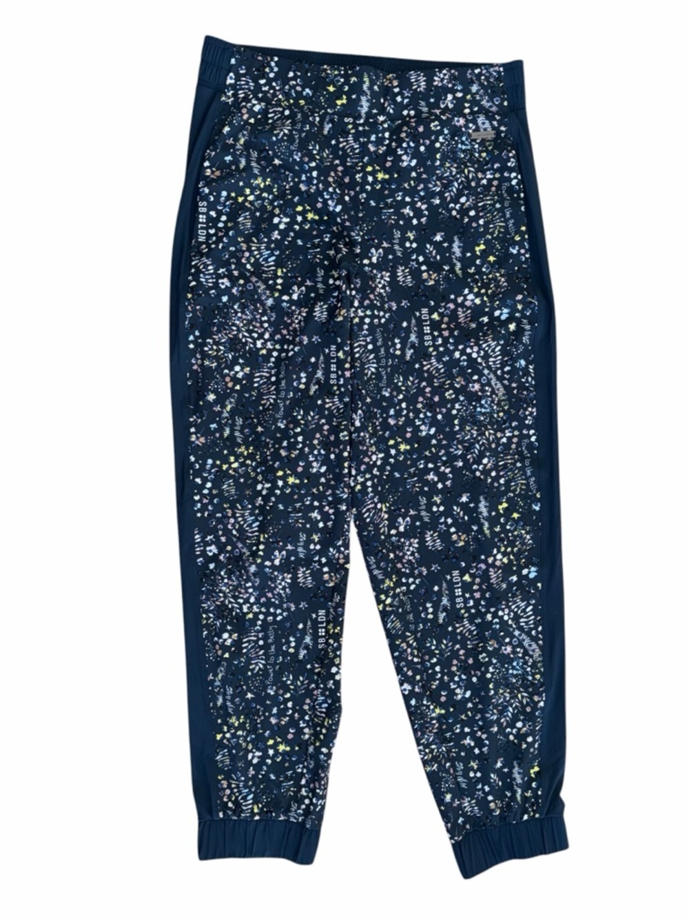 Sweaty Betty Stay Wild Print 7/8 Joggers Blue Floral Athleisure Pants Small - Picture 2 of 10